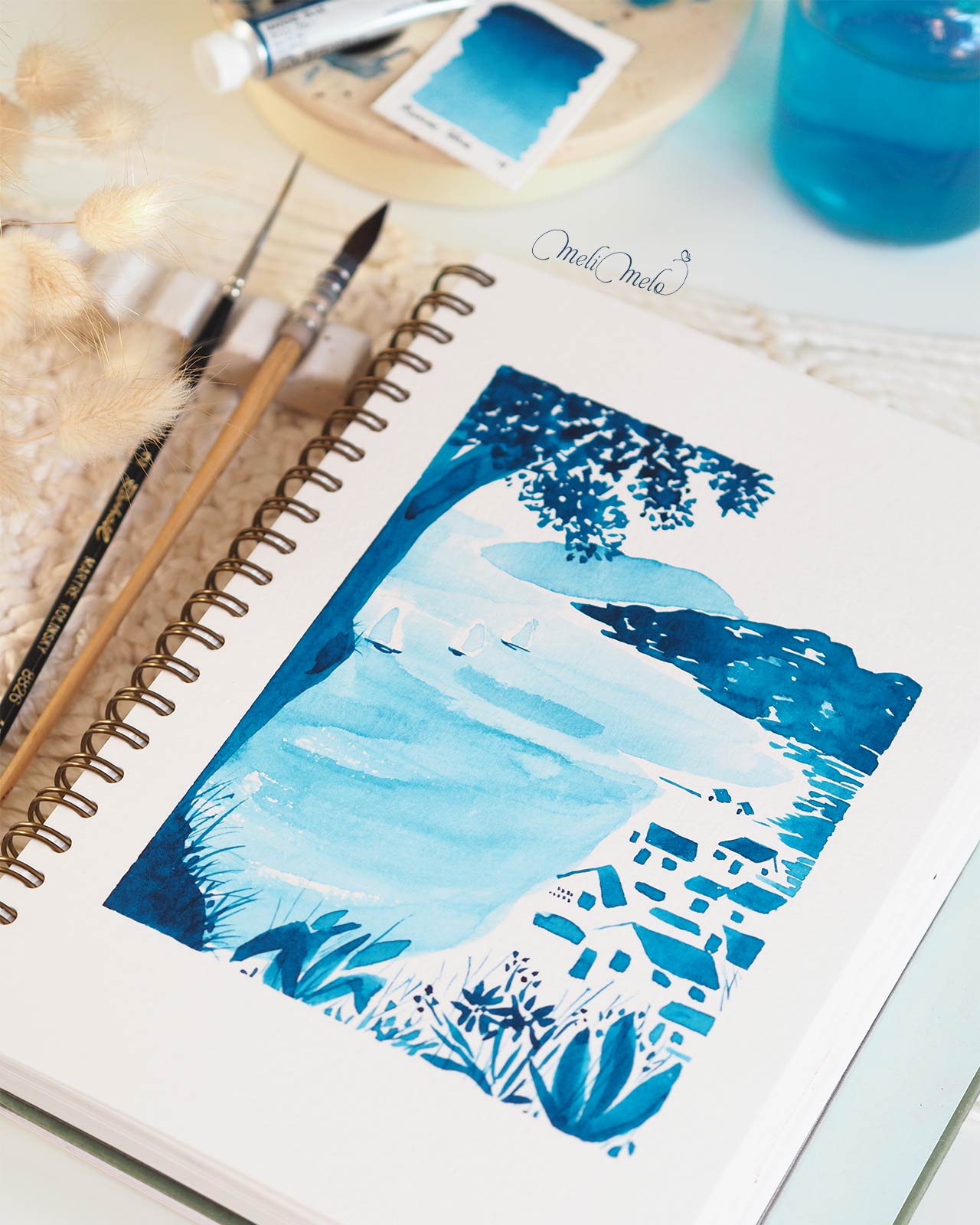 aquarelle-rivage-bleu-summer-booster-laboutiquedemelimelo