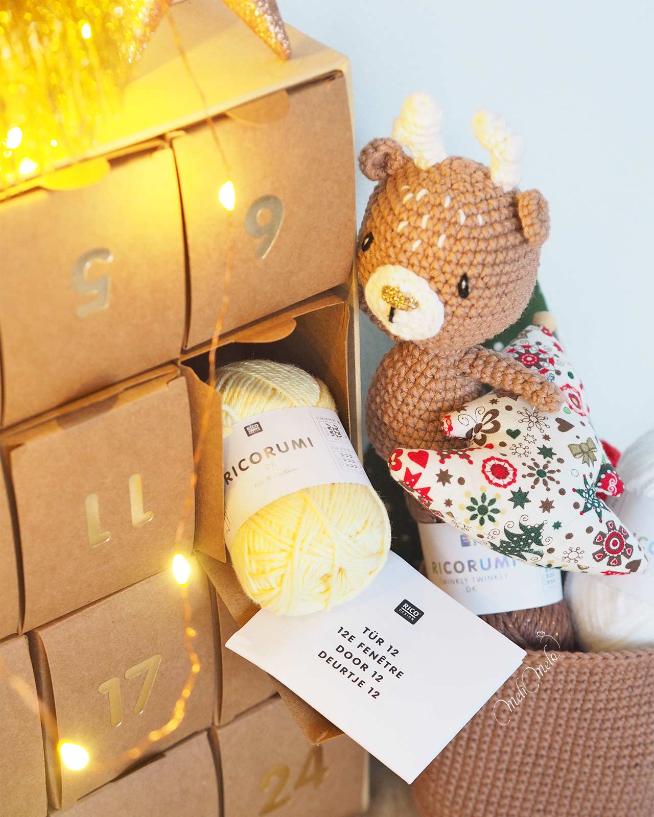 calendrier-avent-2024-crochet-advent-calendar-ricodesign-case-12-coton-ricorumi-jaune-vanille-laboutiquedemelimelo
