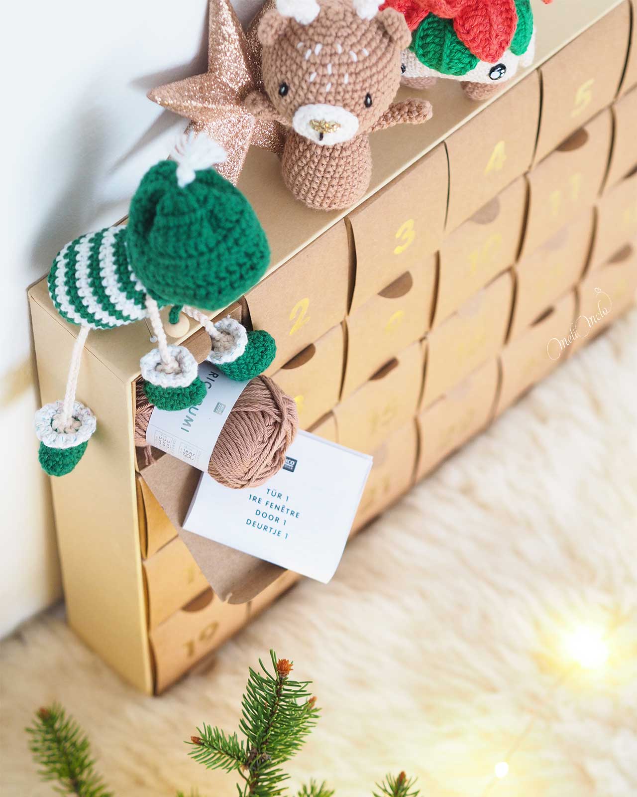 calendrier-avent-2024-crochet-ricorumi-advent-calendar-ricodesign-case-1-laboutiquedemelimelo