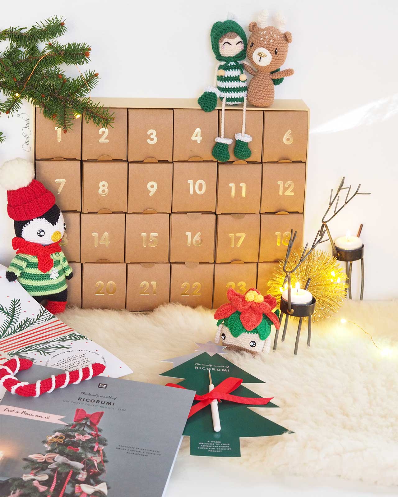 calendrier-avent-2024-crochet-ricorumi-ricodesign-laboutiquedemelimelo