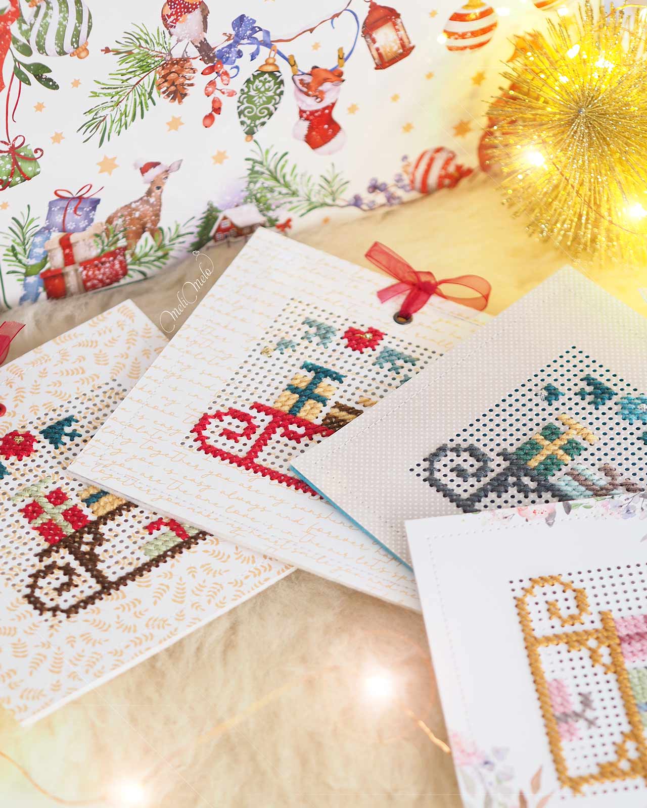 carte-voeux-point-croix-cadeaux-luge-invitation-calendrier-avent-2024-laboutiquedemelimelo