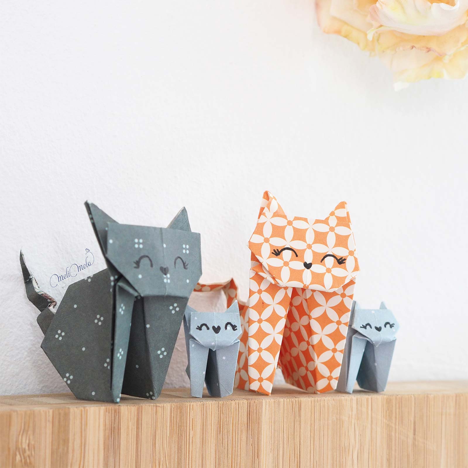 chat-famille-origami-papier-tutoriel-paperartcreation-laboutiquedemelimelo