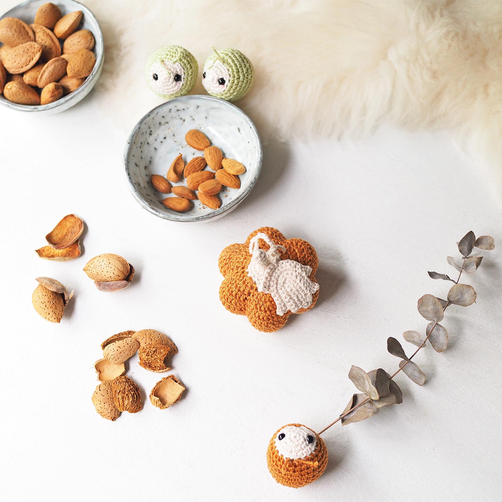 citrouille automne puceron crochet amandes fruits légume laboutiquedemelimelo