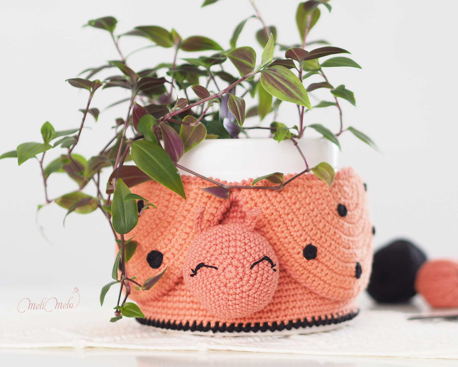coccinelle-porte-bonheur-cache-pot-coton-ricorumi-laboutiquedemelimelo