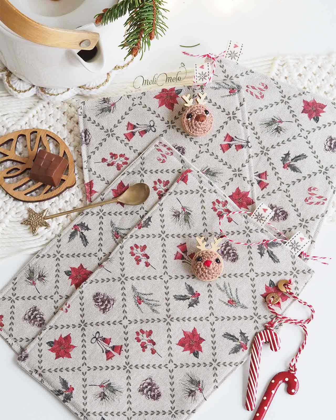 couture-mini-set-noel-table-en-fete-toile-canvas-coton-breloque-renne-crochet-laboutiquedemelimelo