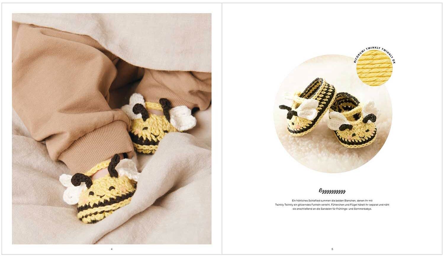 crochet-abeille-chaussons-bebe-livret-ricorumi-baby-booties