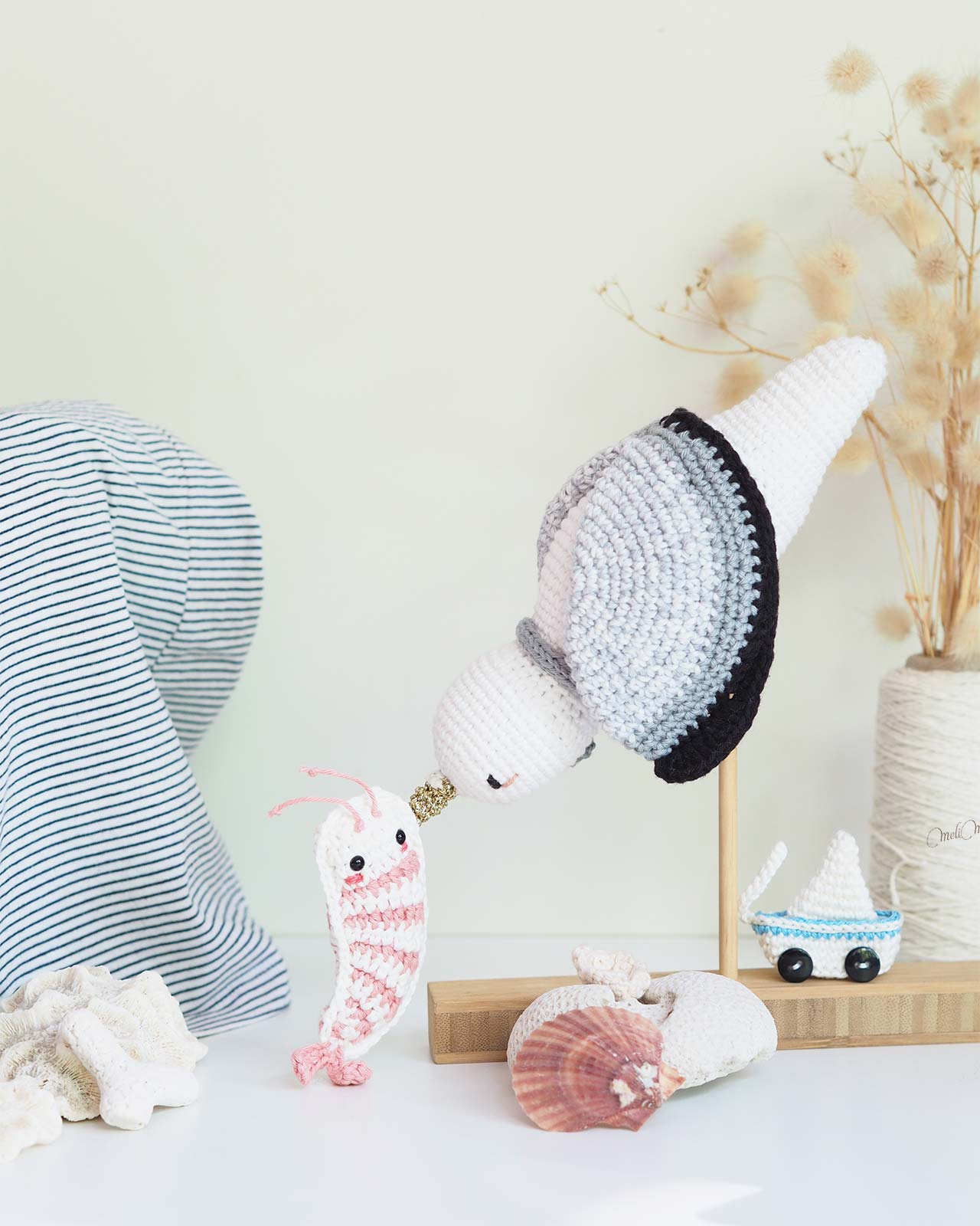 crochet-amigurumi-sea-schrimp-gull-sailboat-ricorumi-cotton-laboutiquedemelimelo