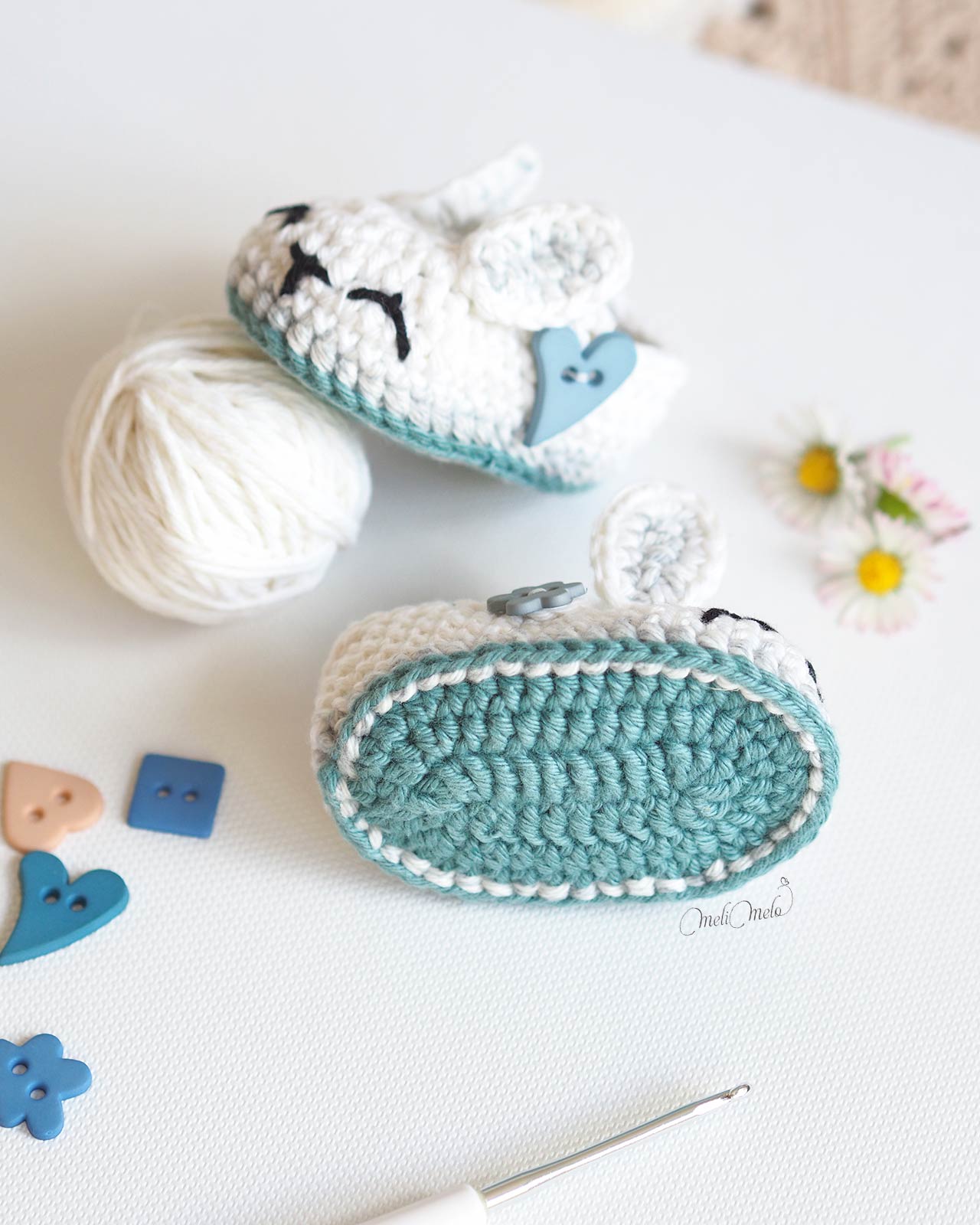 crochet-baby-booties-bunny-ricorumi-cotton-classic-dk-laboutiquedemelimelo