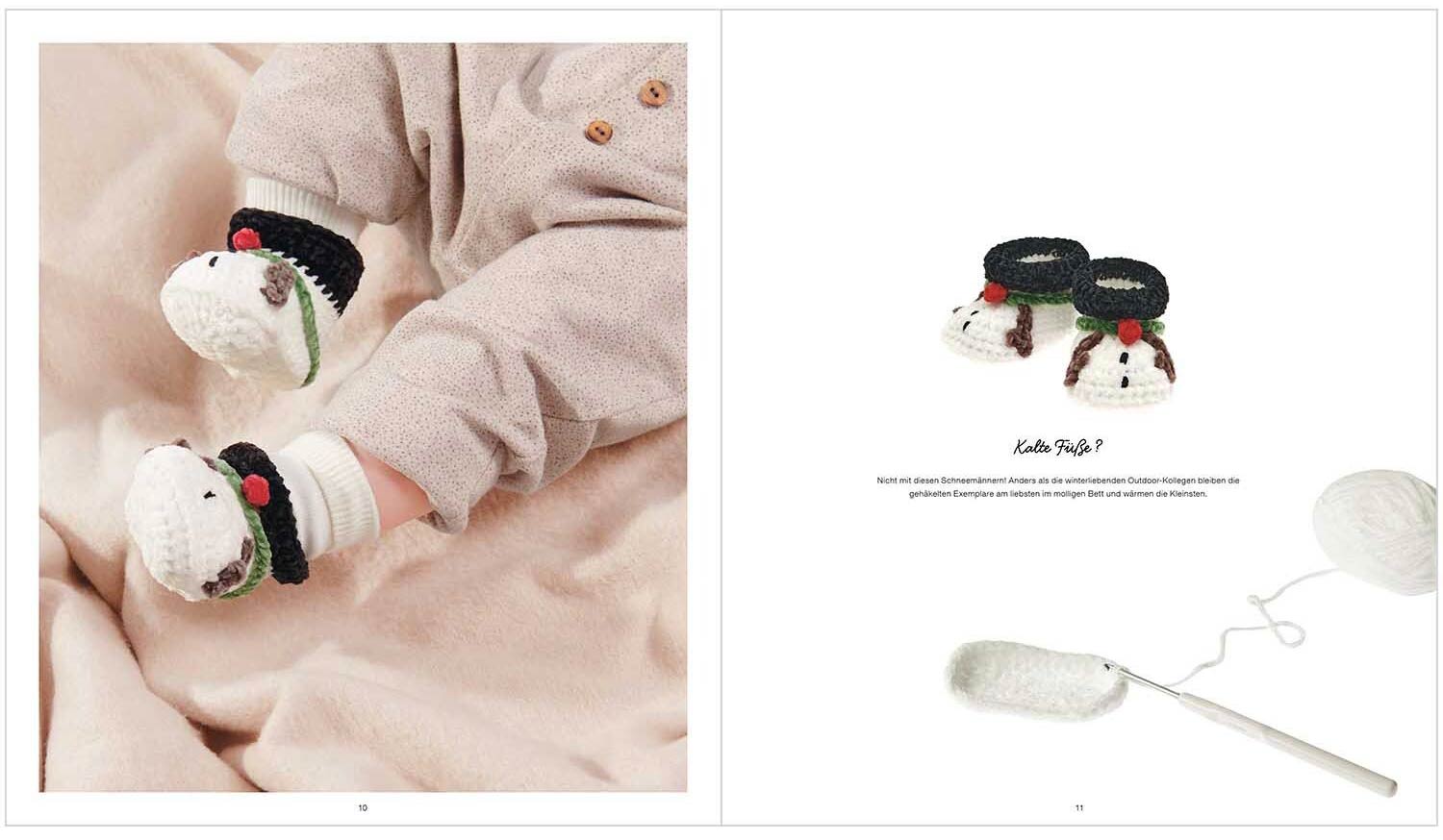 crochet-bonhomme-neige-chaussons-bebe-livret-ricorumi-baby-booties