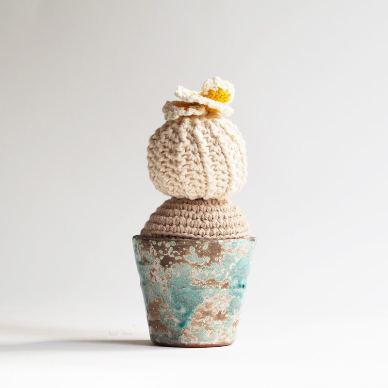 crochet cactus modèle boule déco coton homeware laboutiquedemelimelo