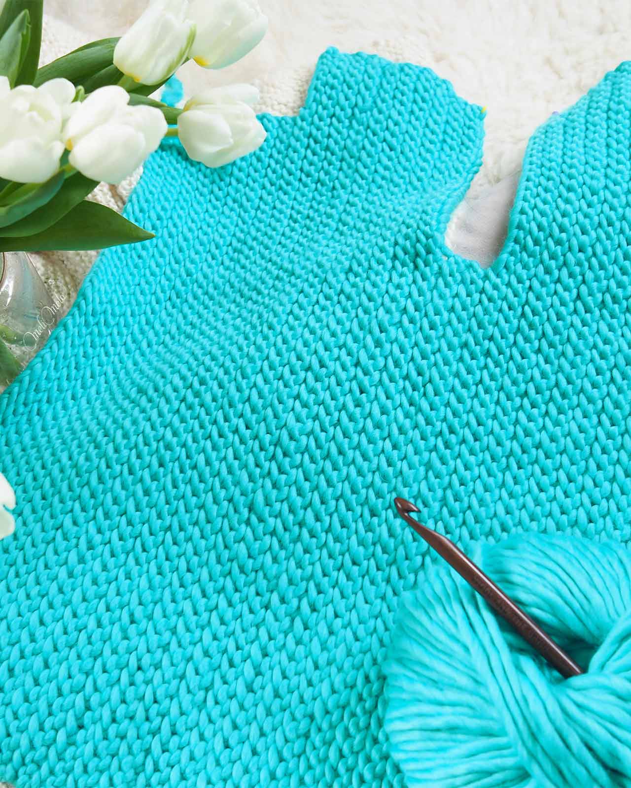 crochet-encours-gilet-laine-peruvienne-sexy-crazy-wool-magic-mint-laboutiquedemelimelo