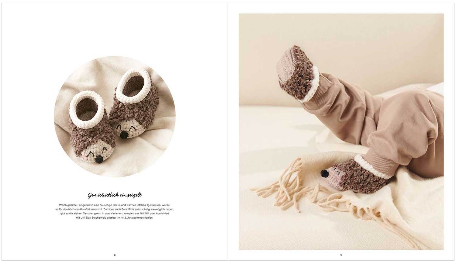 crochet-herisson-chaussons-bebe-livret-ricorumi-baby-booties
