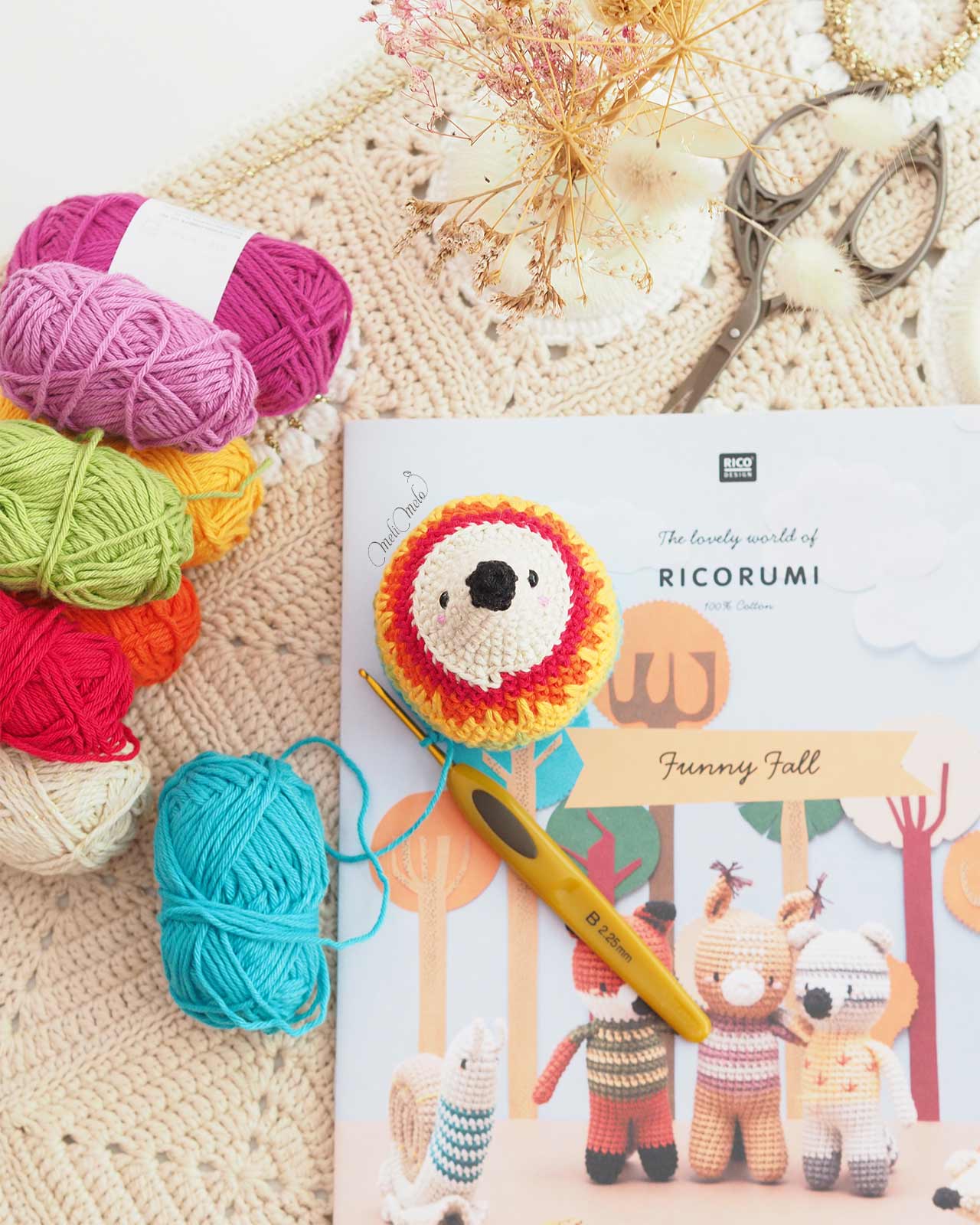 crochet-herisson-ricorumi-livret-funny-fall-laboutiquedemelimelo