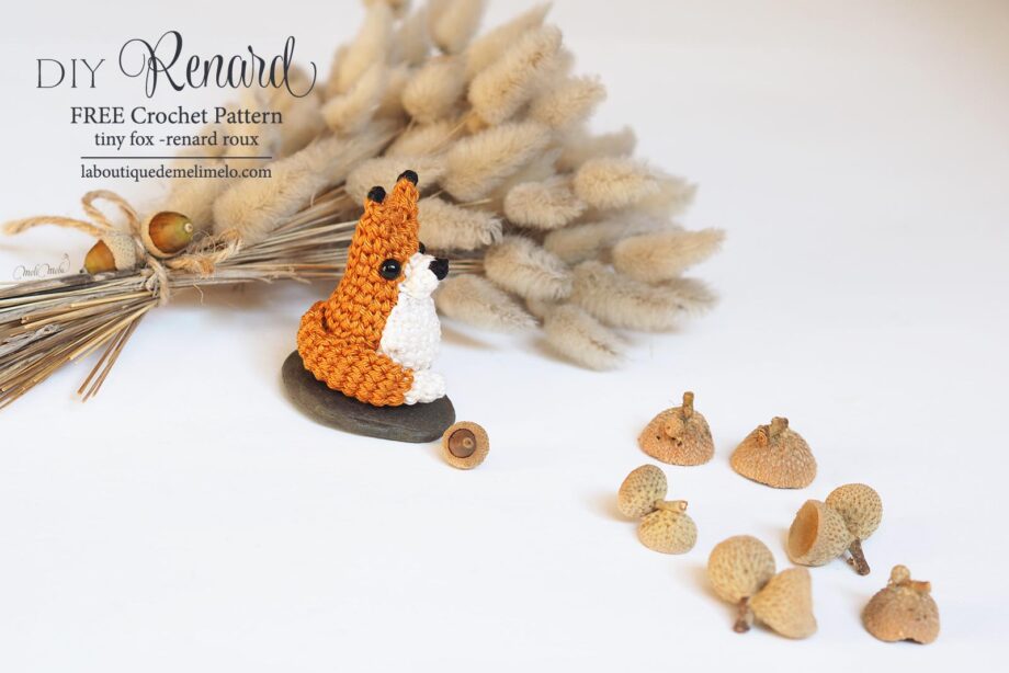 DIY tiny fox crochet mini renard tuto yarn Catona Scheepjes laboutiquedemelimelo
