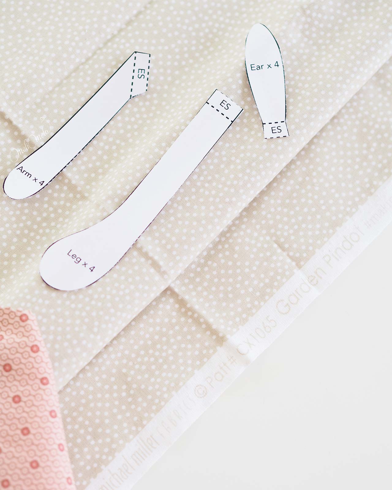 encours-couture-lapin-tilda-bunny-michael-miller-fabrics-garden-pindot-coton-laboutiquedemelimelo