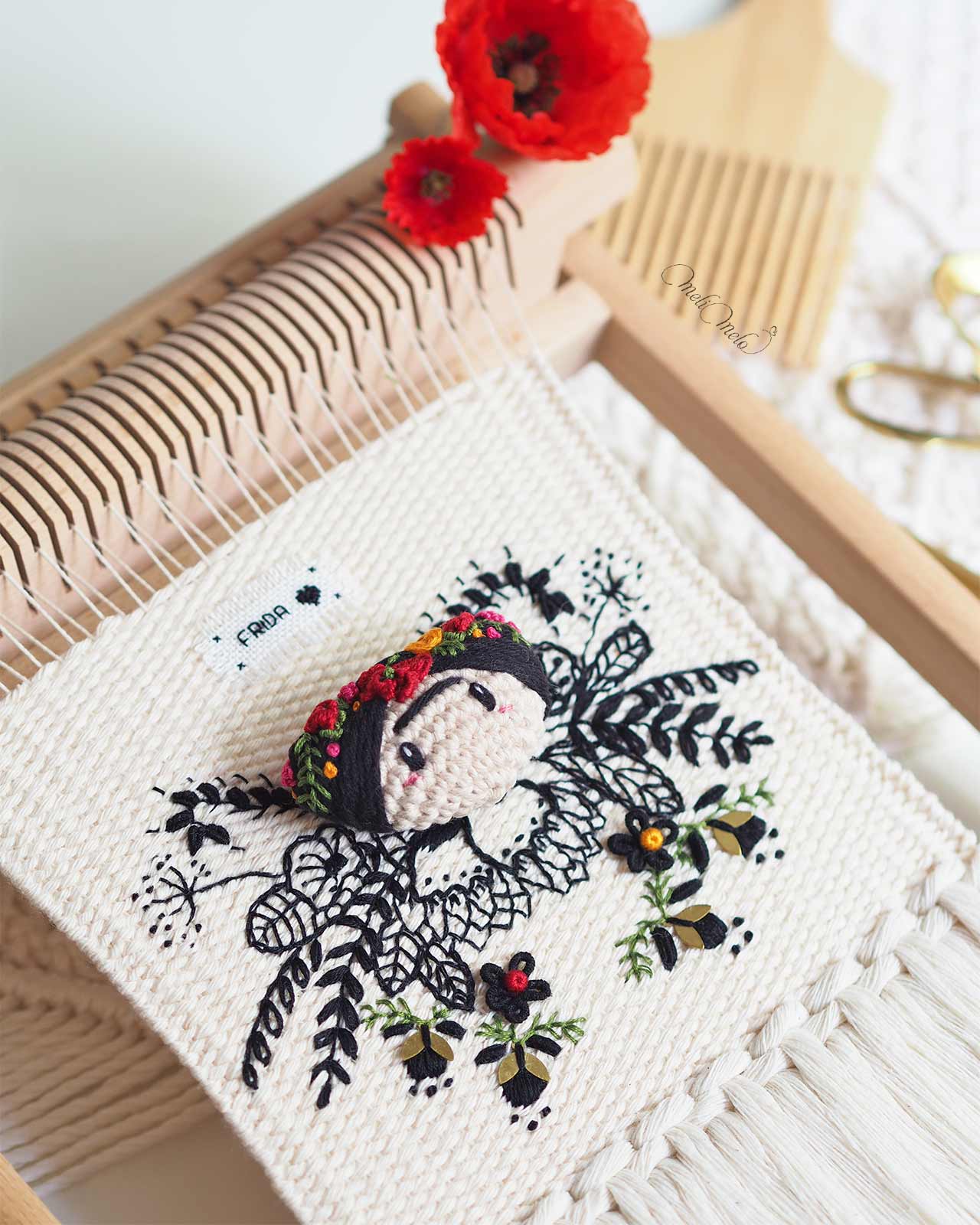 fait-main-tissage-mural-broderie-crochet-frida-metier-tisser-funemstudio-laboutiquedemelimelo