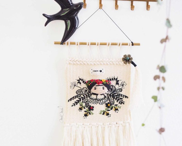 frida-tissage-mural-broderie-crochet-fait-main-coton-laboutiquedemelimelo