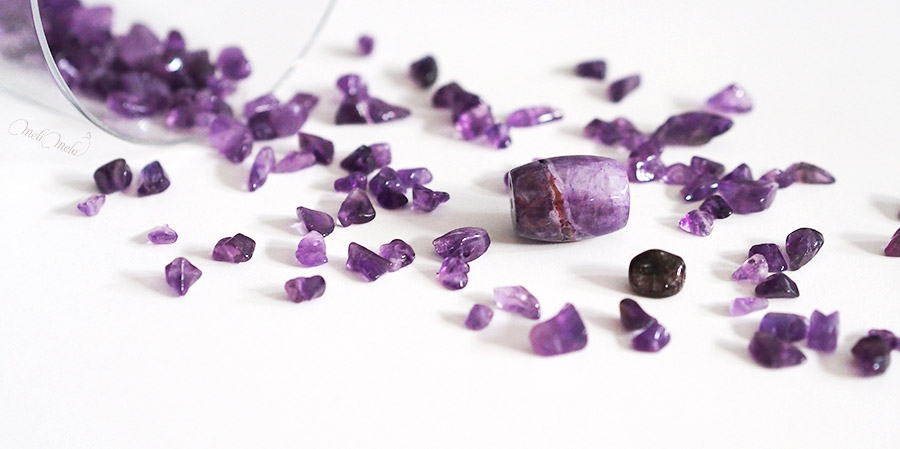 gemmes ornementales pierres fines violet agate améthyste laboutiquedemelimelo
