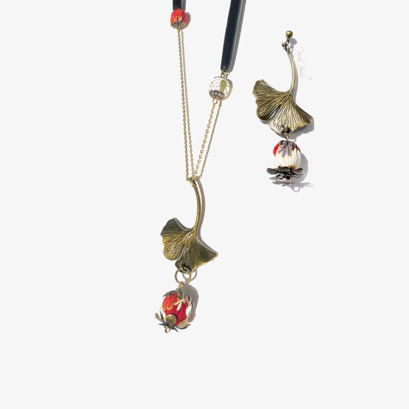 bijoux feuille ginkgo biloba calice laboutiquedemelimelo
