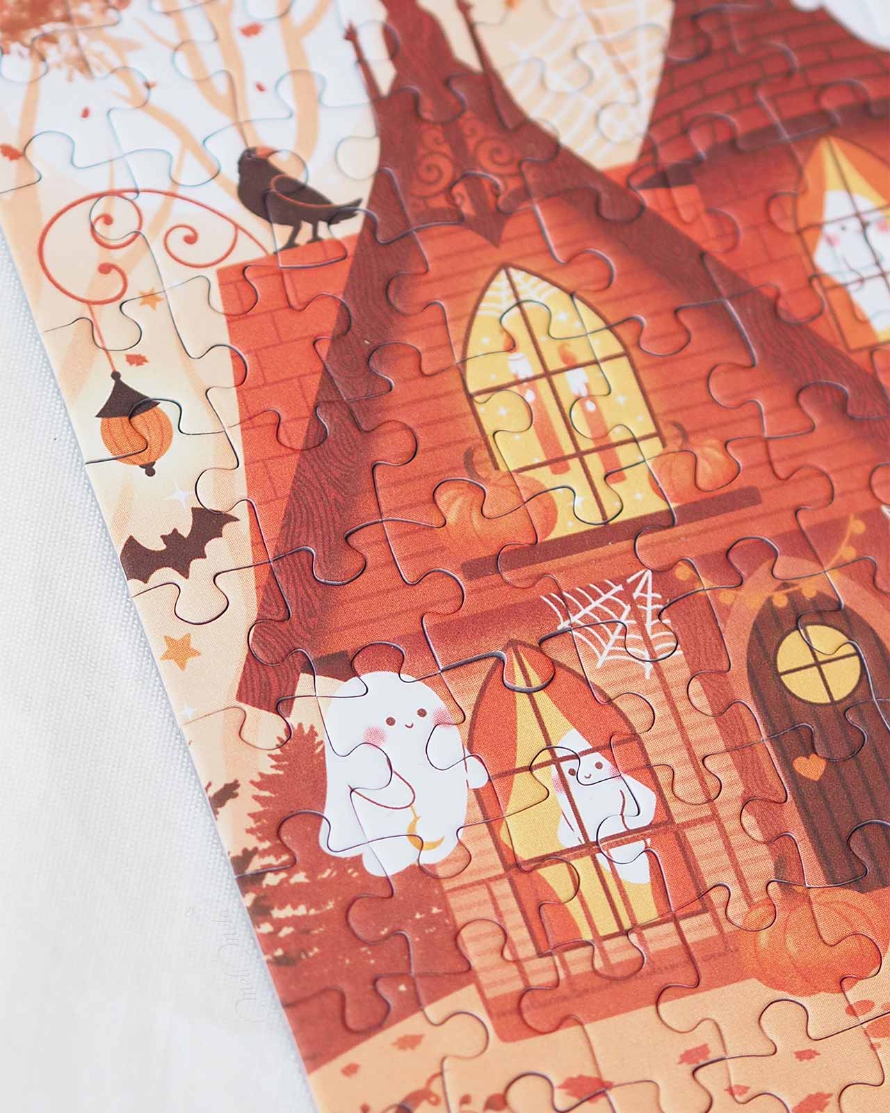 illustration-marion-blanc-mini-puzzle-maison-halloween-heol-crochet-automne-laboutiquedemelimelo