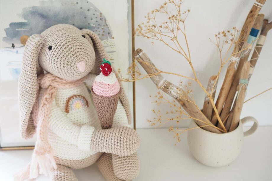 lapin doudou XL amigurumi crochet glace coton Ricorumi Boutique MeliMelo