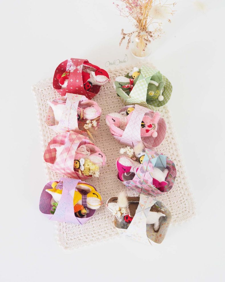 mini-lapin-feutrine-broderie-panier-origami-fait-main-laboutiquedemelimelo