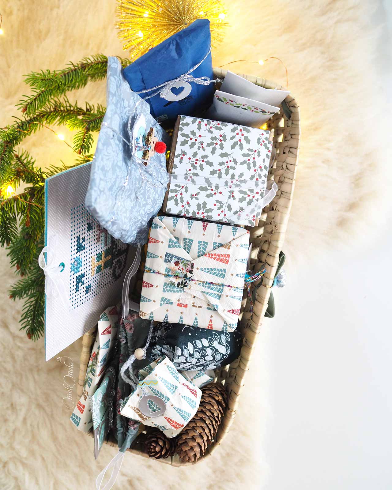 paniere-calendrier-avent-creatif-diy-2024-ambiance-noel-hivernal-cadeaux-laboutiquedemelimelo