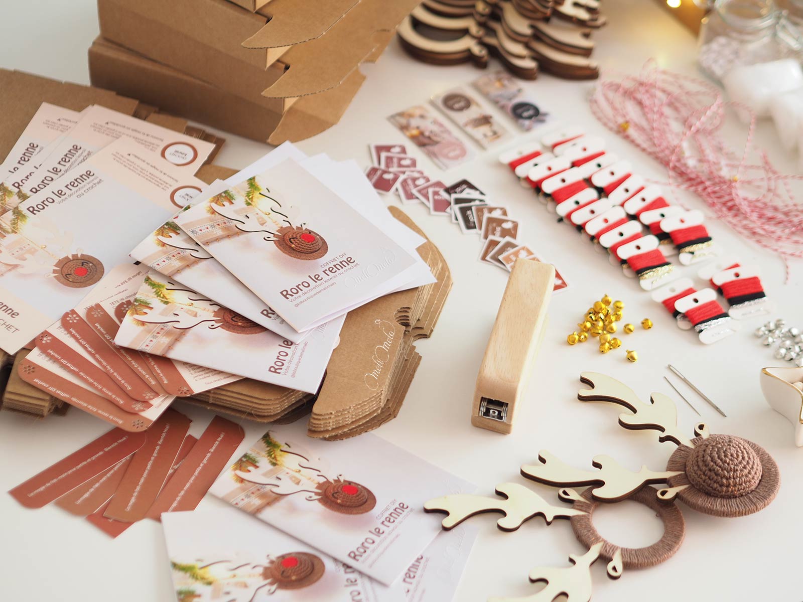 preparatif-coffret-kit-diy-crochet-roro-le-renne-laboutiquedemelimelo