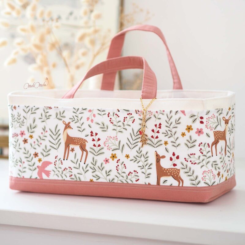 sac-a-projet-biche-oiseau-rose-coton-floral-branchage-couture-laboutiquedemelimelo