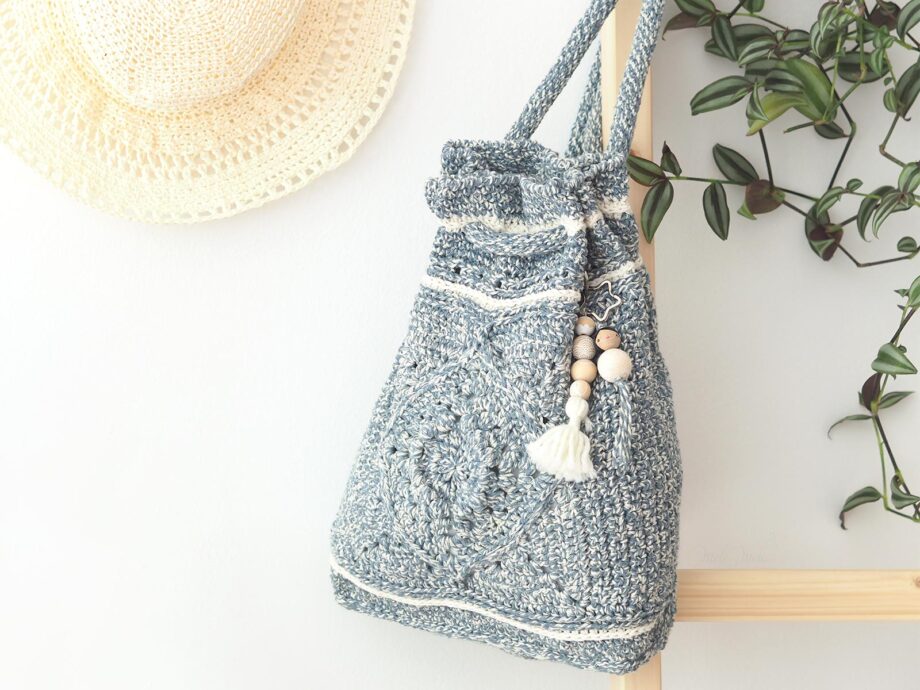 Wildrose backpack La Boutique de MeliMelo yarn Billie Jean Wool and the Gang