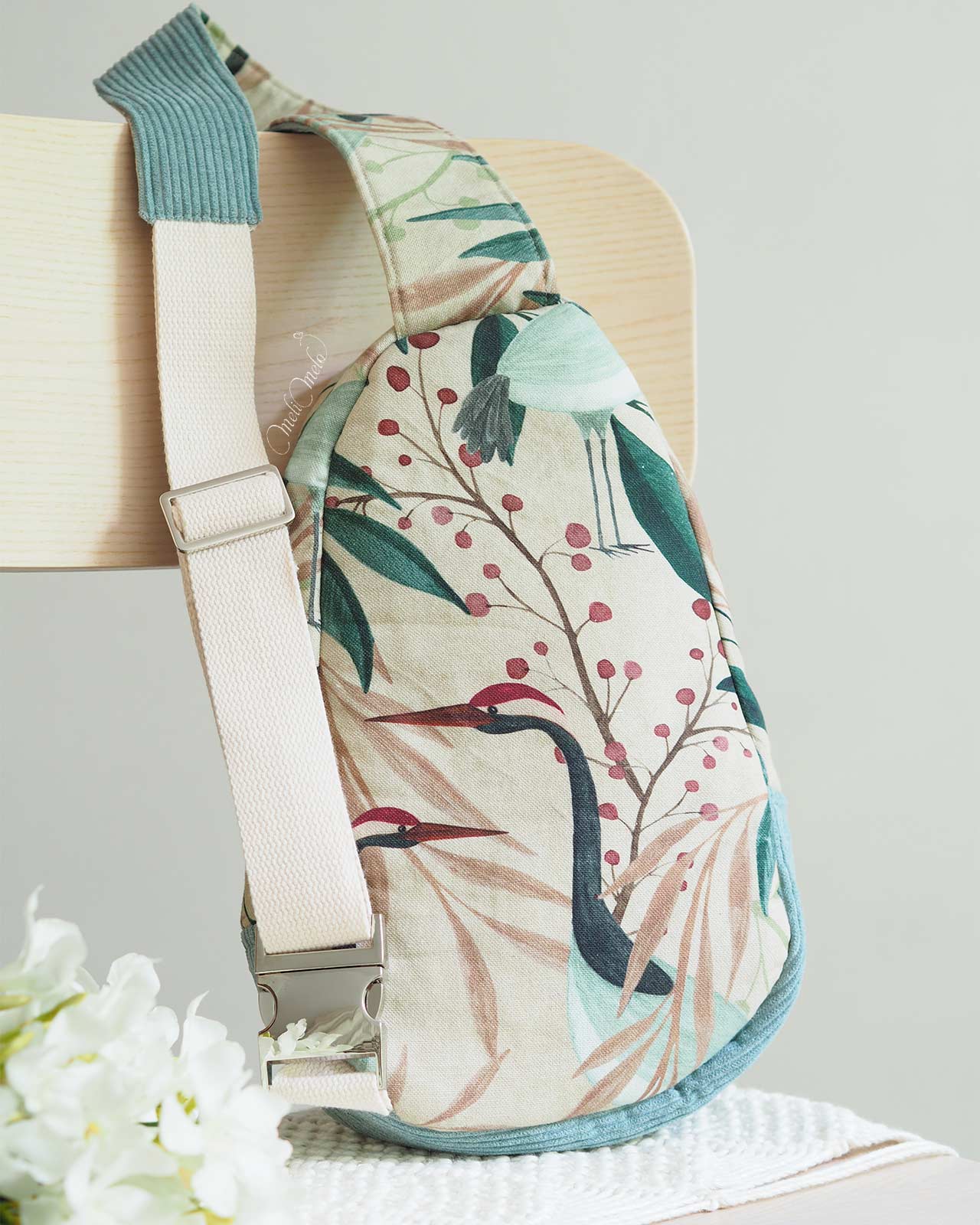 sac-bandouliere-sling-grue-japon-dos-couture-fait-main-laboutiquedemelimelo