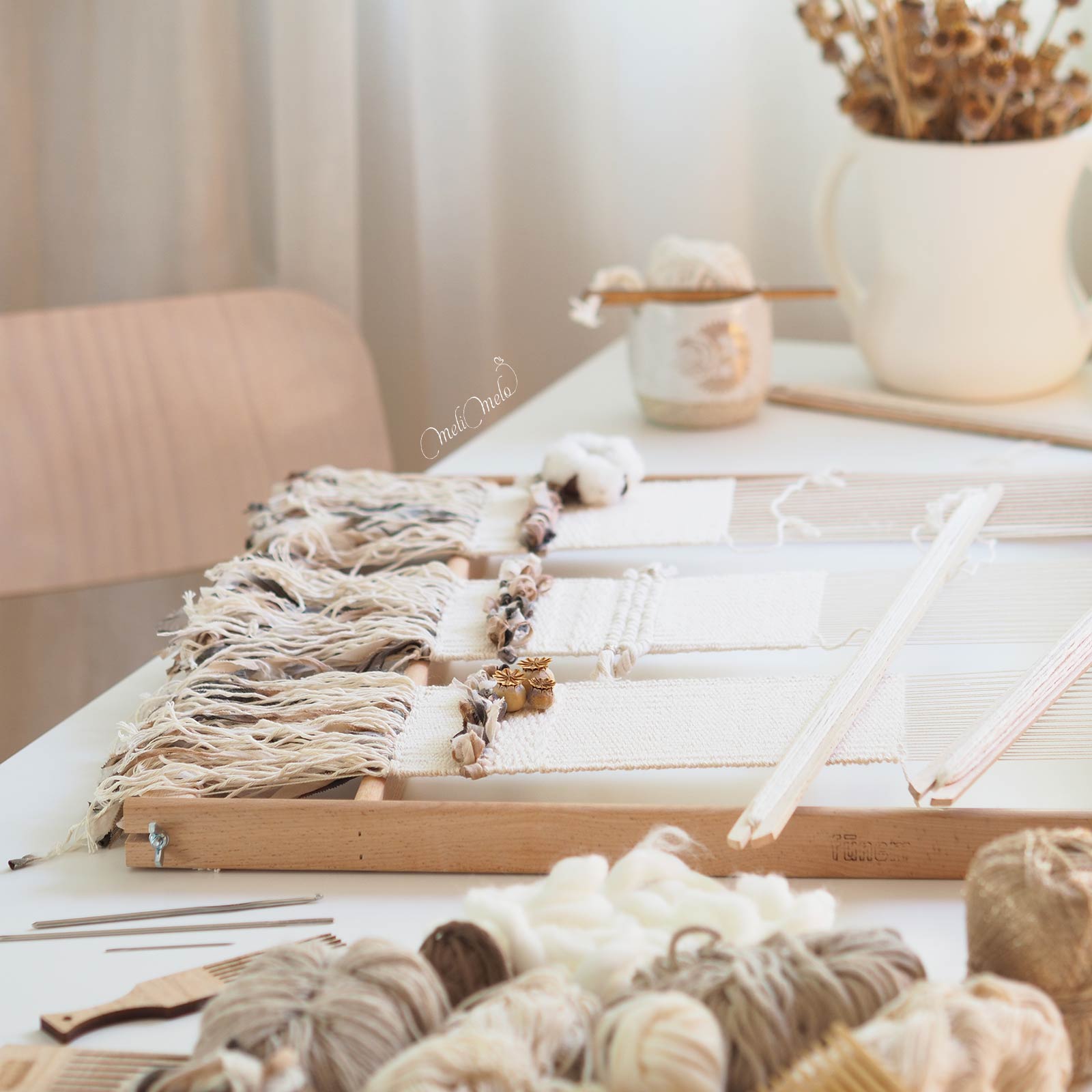 tissage-coton-encours-metier-tisser-xl-funem-studio-laboutiquedemelimelo