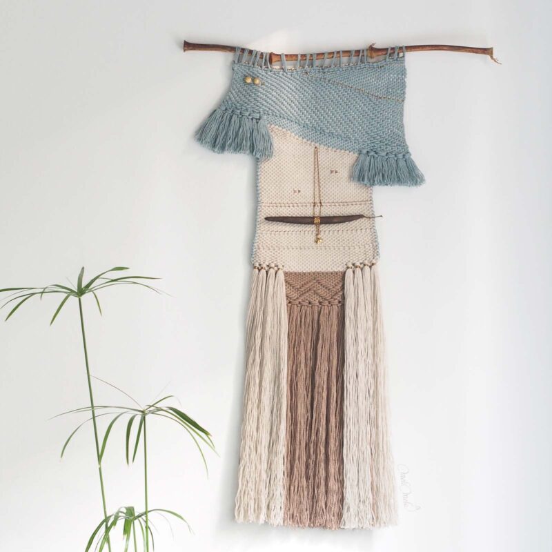 Tissage coton. Ginkgo et Catalpa