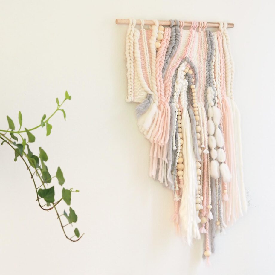 tissage laine Sweetpoom création décorative murale homeware handweaving wall hanging laboutiquedemelimelo