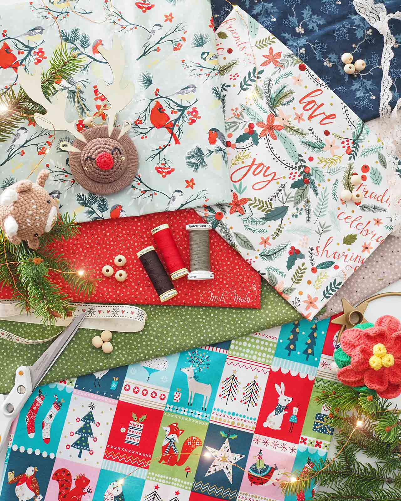 tissu-motif-noel-calendrier-avent-creatif-2025-laboutiquedemelimelo