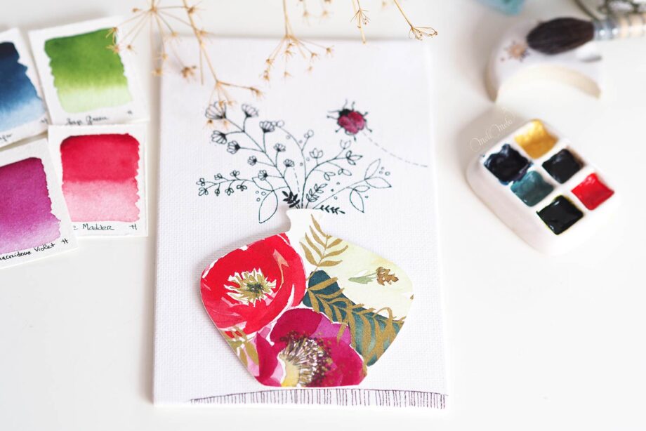 vase-aquarelle-holbein-doodling-coccinelle-flowerbooster-2023-papier-coton-sennelier-laboutiquedemelimelo